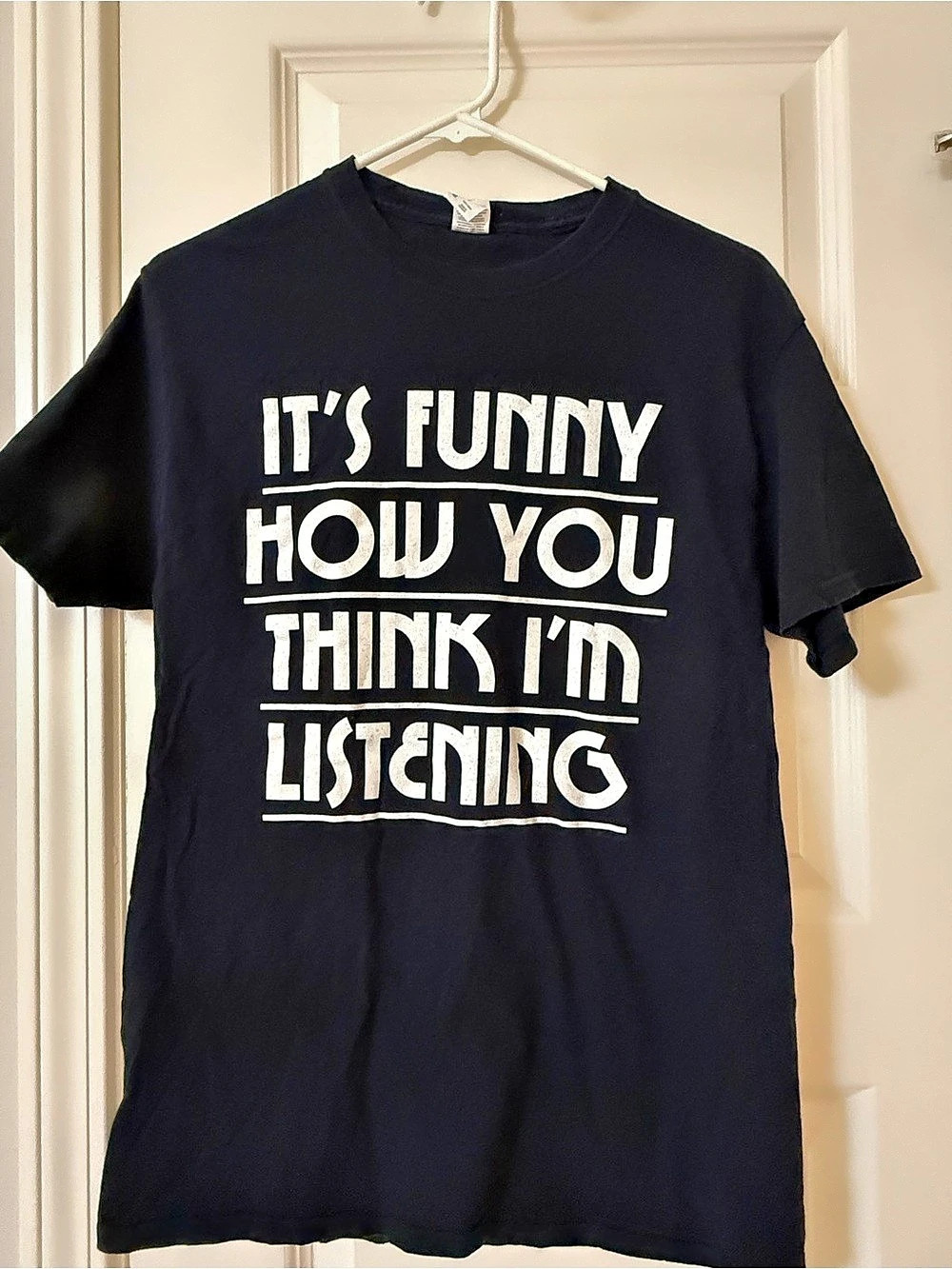 Fruit of the Loom It's Funny How You Think I'mListening Graphic T-Shirt Size Med